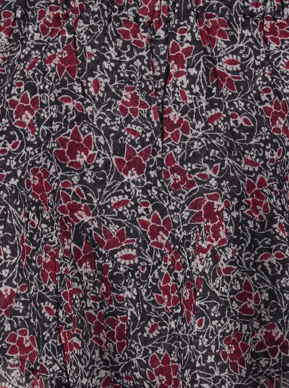 Jocadia Shorts with Elasticated Waist and All-Over Floral Motif in Purple for Women Violet Cotton Bermuda
