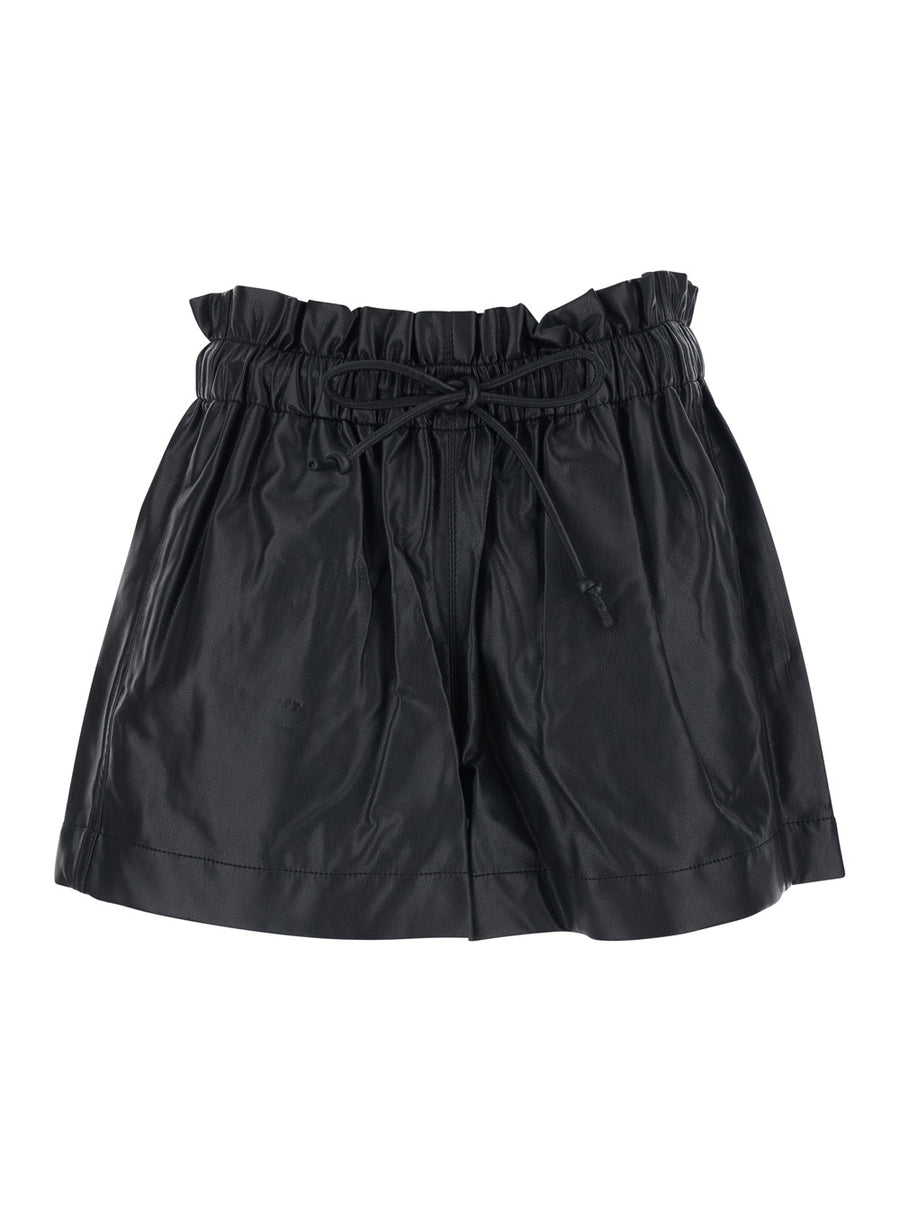 Shorts Naline Black Eco Leather