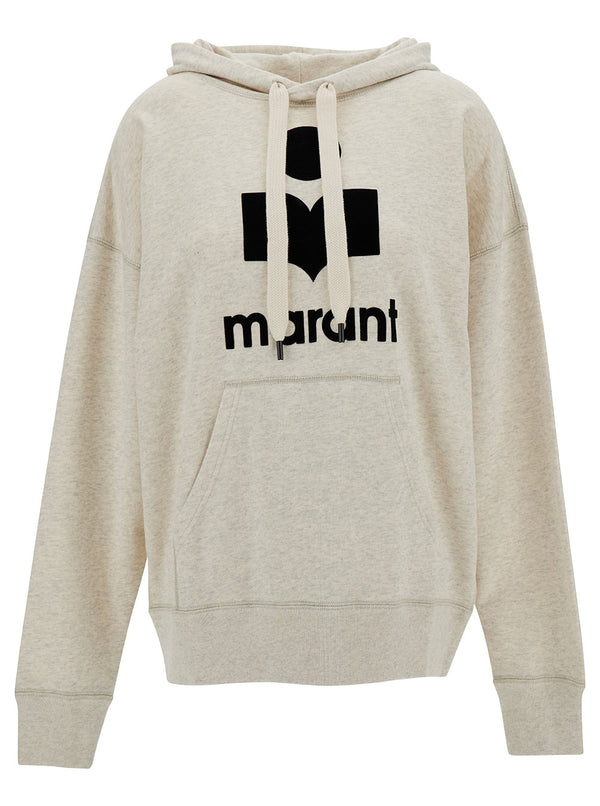 Hooded Sweatshirt White Cotton Blend Sweatshirts