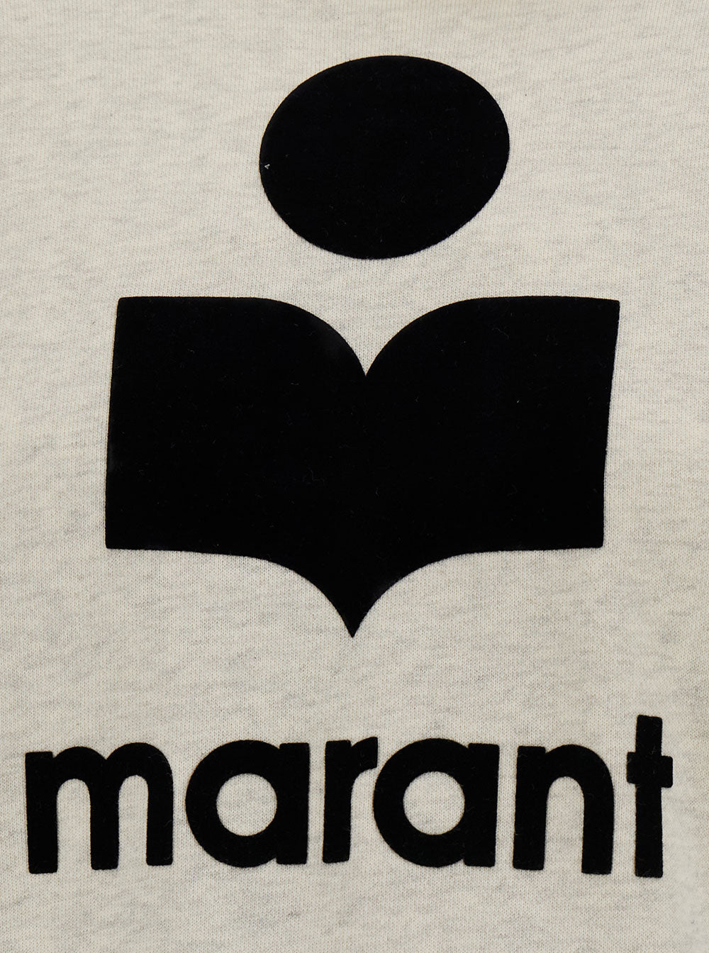 Hooded Sweatshirt with Tone-on-Tone Logo Print in Cotton Blend White Women Polyester Sweatshirts