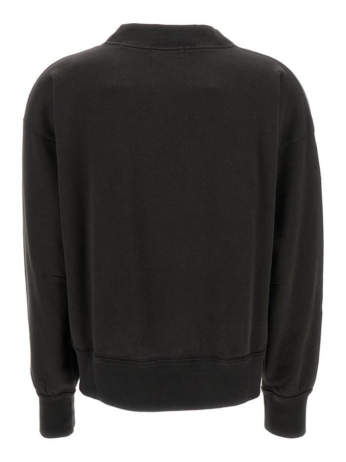 Sweatshirt ISABEL MARANT ETOILE Black with Contrast Logo Print in Cotton Blend for Women Polyester Sweatshirts