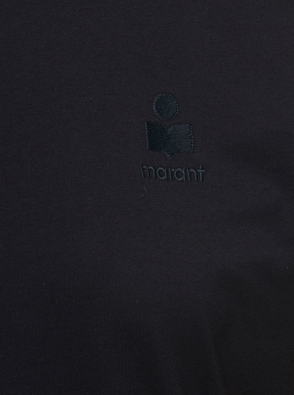 Black T-Shirt with Logo Embroidery in Cotton Jersey for Women Tshirts And Polo Shirts