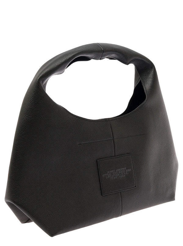 Shoulder Bag The Sack Black Pebbled Leather Cow