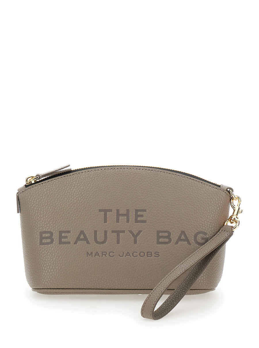Clutch The Beauty Bag Grey Leather Split Cow