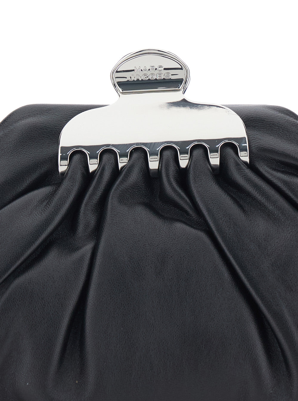 Clutch Claw Clip Piccola with Chain Strap and Black Leather Clasp Detail for Women Lamb Clutches Pochettes