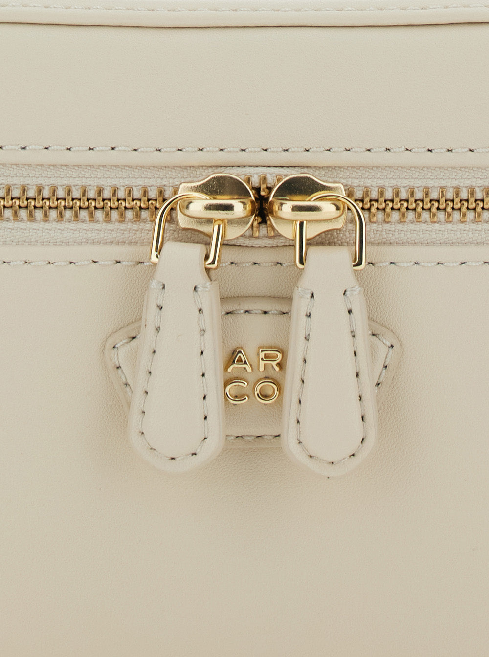 Crossbody Bag The Vanity with Removable Strap and Logo Lettering on Front in White Leather for Women Split Cow