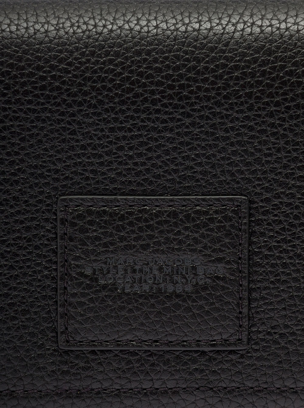 Mini Crossbody Bag with Engraved Logo in Black Pebbled Leather for Women Cow