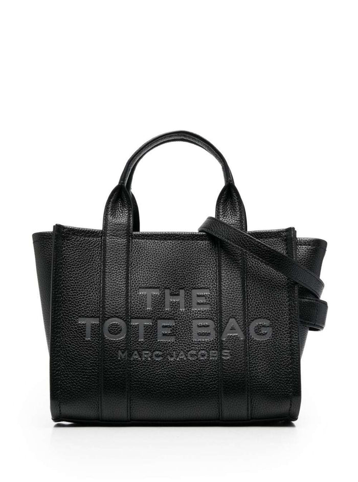 Bag The Mini Tote with Black Hammered Leather Logo for Women Cow Hand