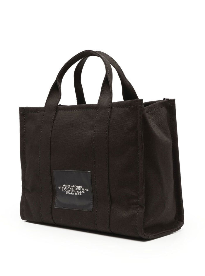 Tote bag The Medium with Contrast Logo Print in Black for Women Cotton Hand