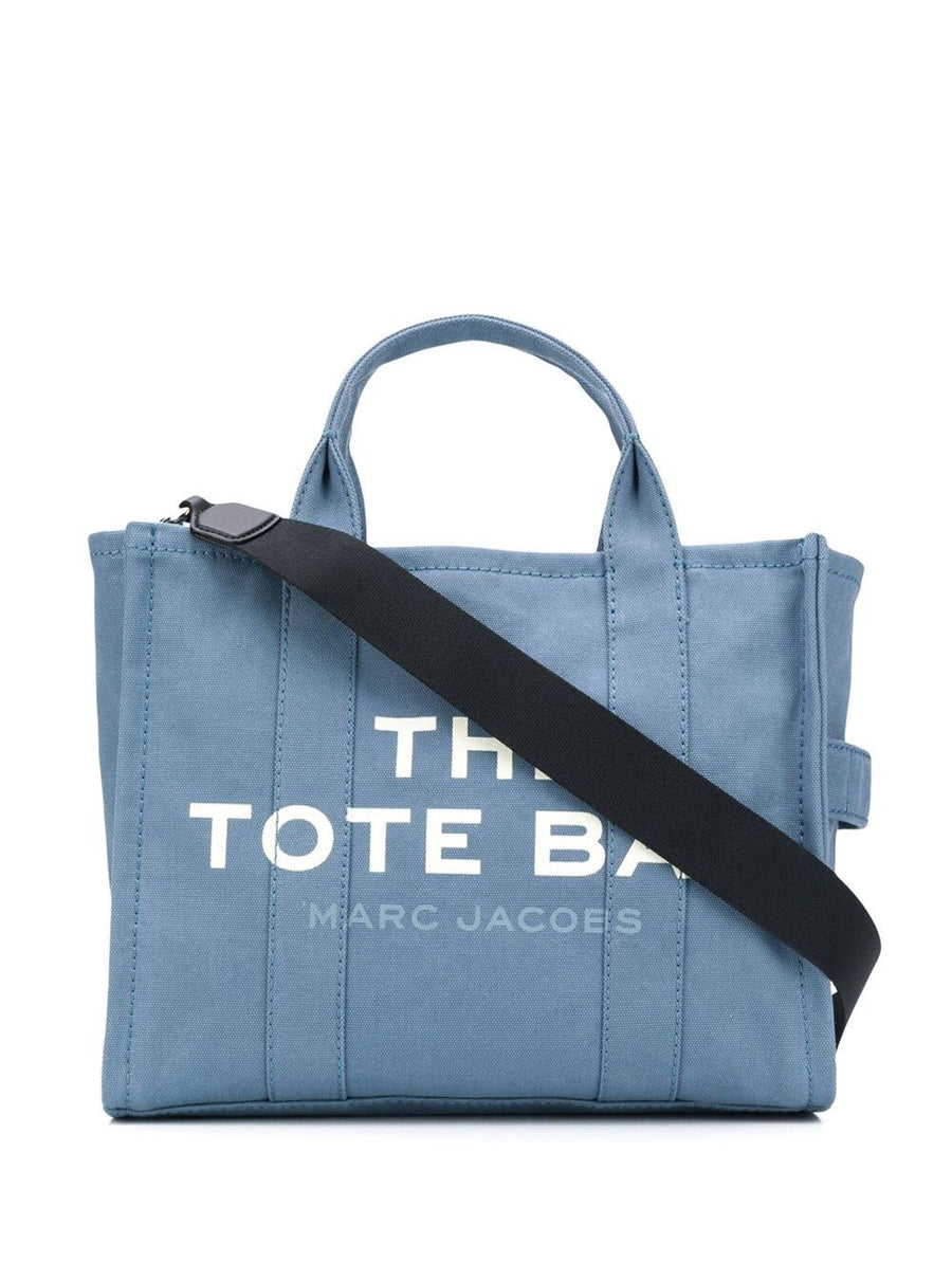 Shopper Tote The Traveller Light Blue Canvas Cotton Handbags