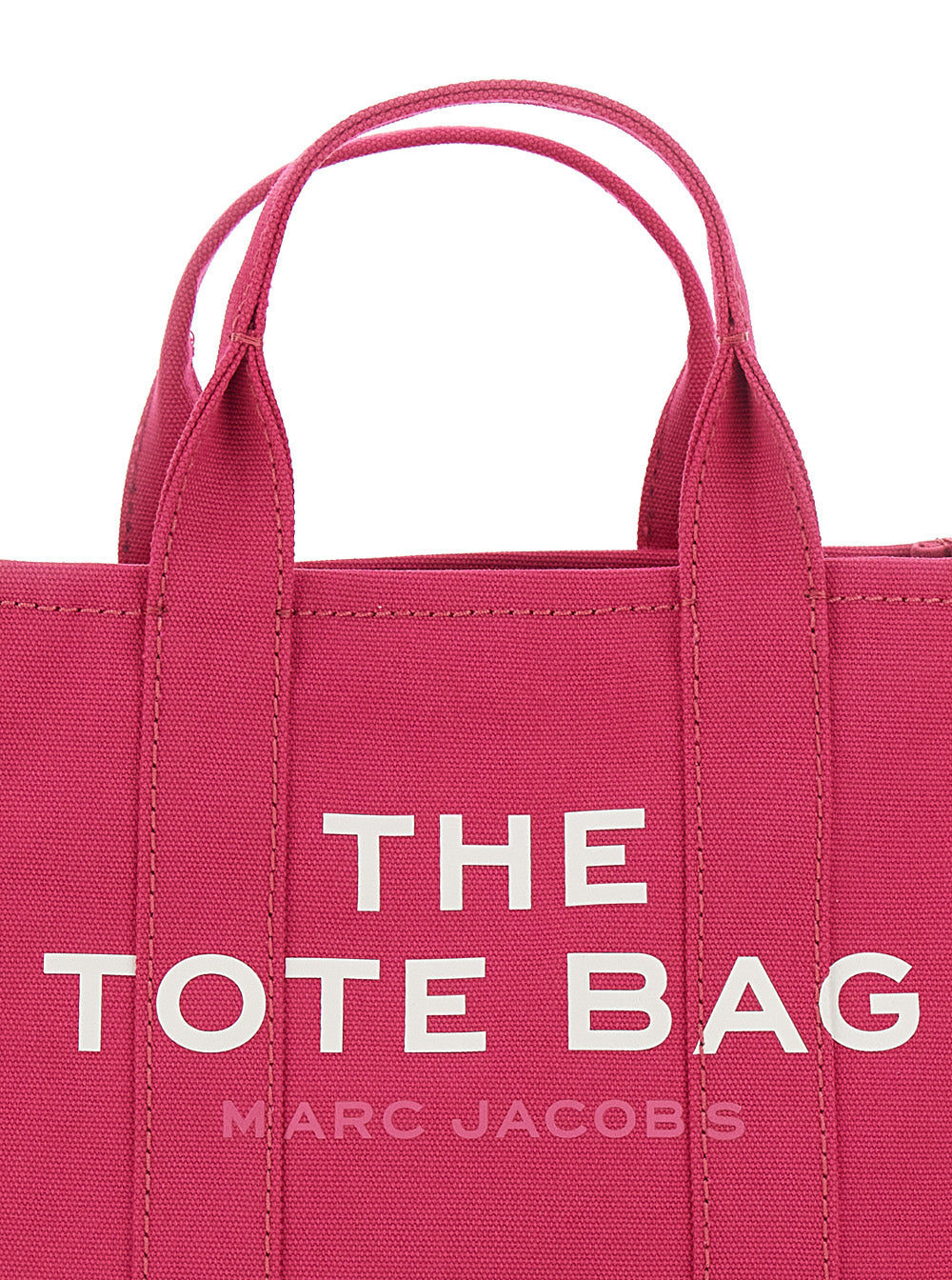 Handbag The Small Tote with Logo Lettering on Front in Pink Cotton for Women Hand Bags