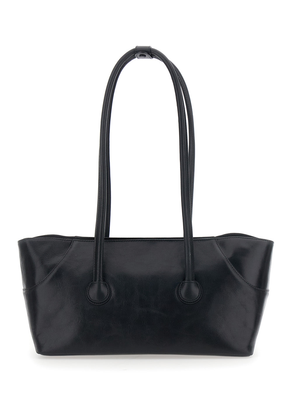 Shoulder Bag BOAT SHOPPER LARGE with Elegant Design in Black Leather for Women Cow