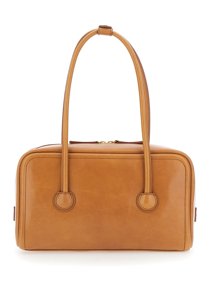 Shoulder Bag SOFT BOSTON SMALL in Brown Leather Cow