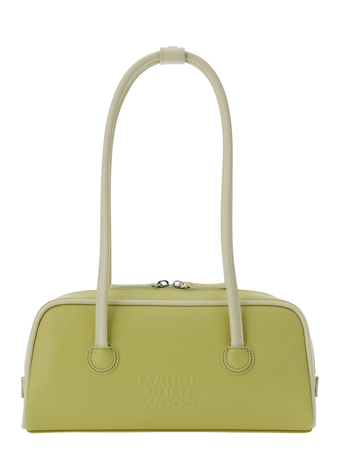 Shoulder Bag SOFT BAGUETTE (PIPING) Green in Leather for Women Cow