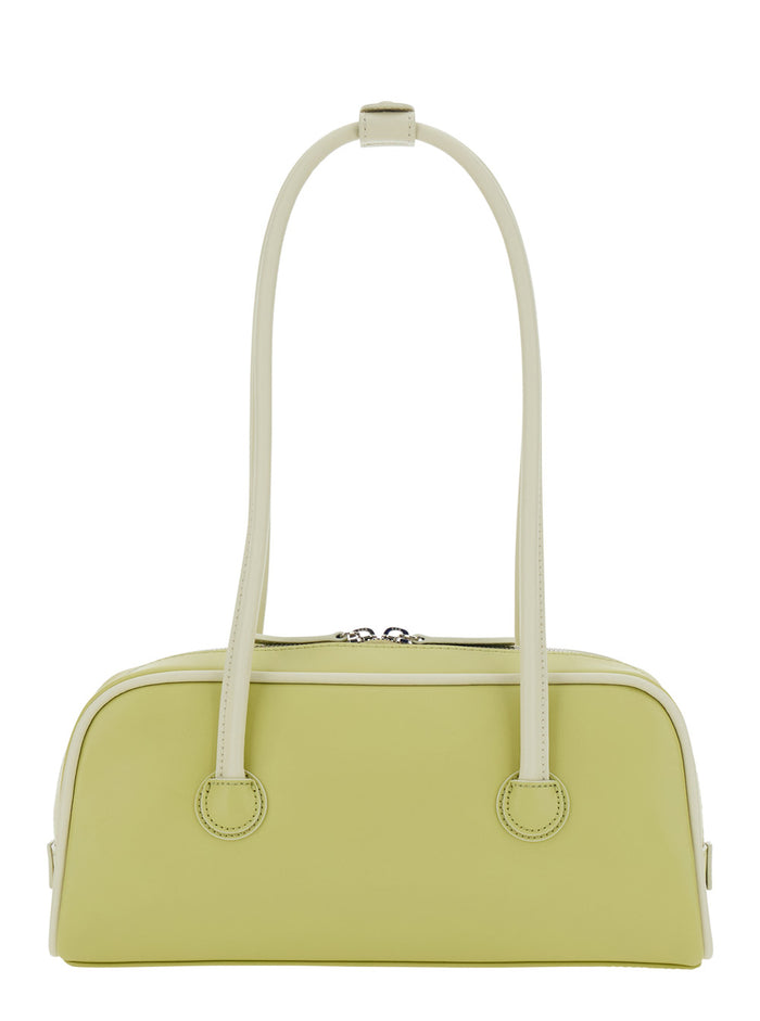 Shoulder Bag SOFT BAGUETTE (PIPING) Green in Leather for Women Cow