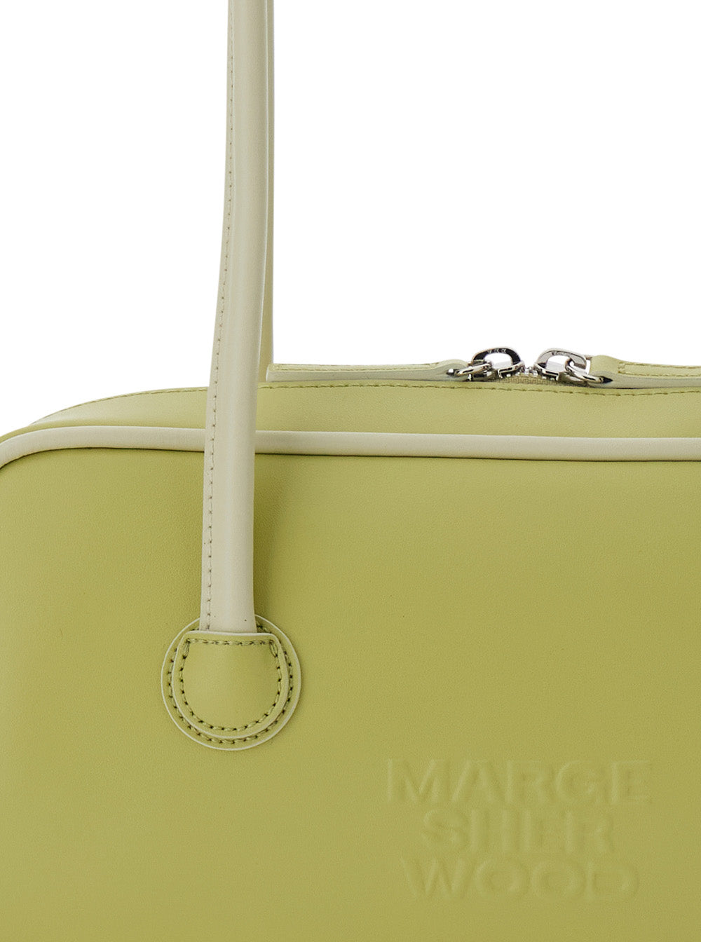 Shoulder Bag SOFT BAGUETTE (PIPING) Green in Leather for Women Cow