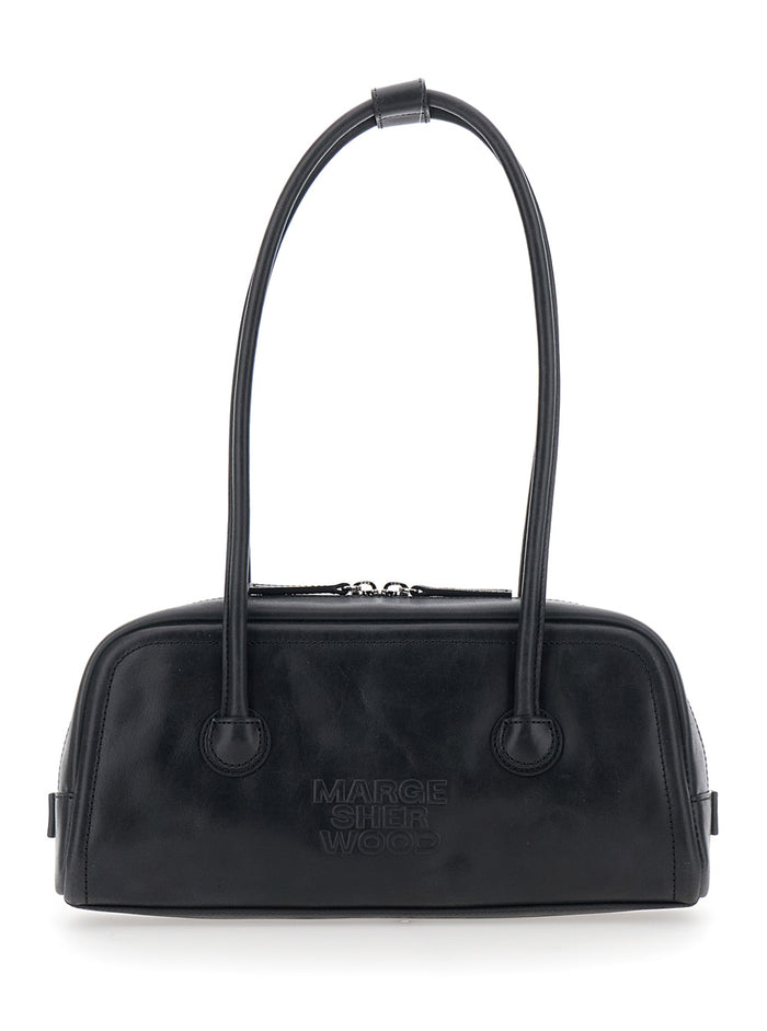 SOFT BOSTON EW Black Cow Leather Shoulder Bags