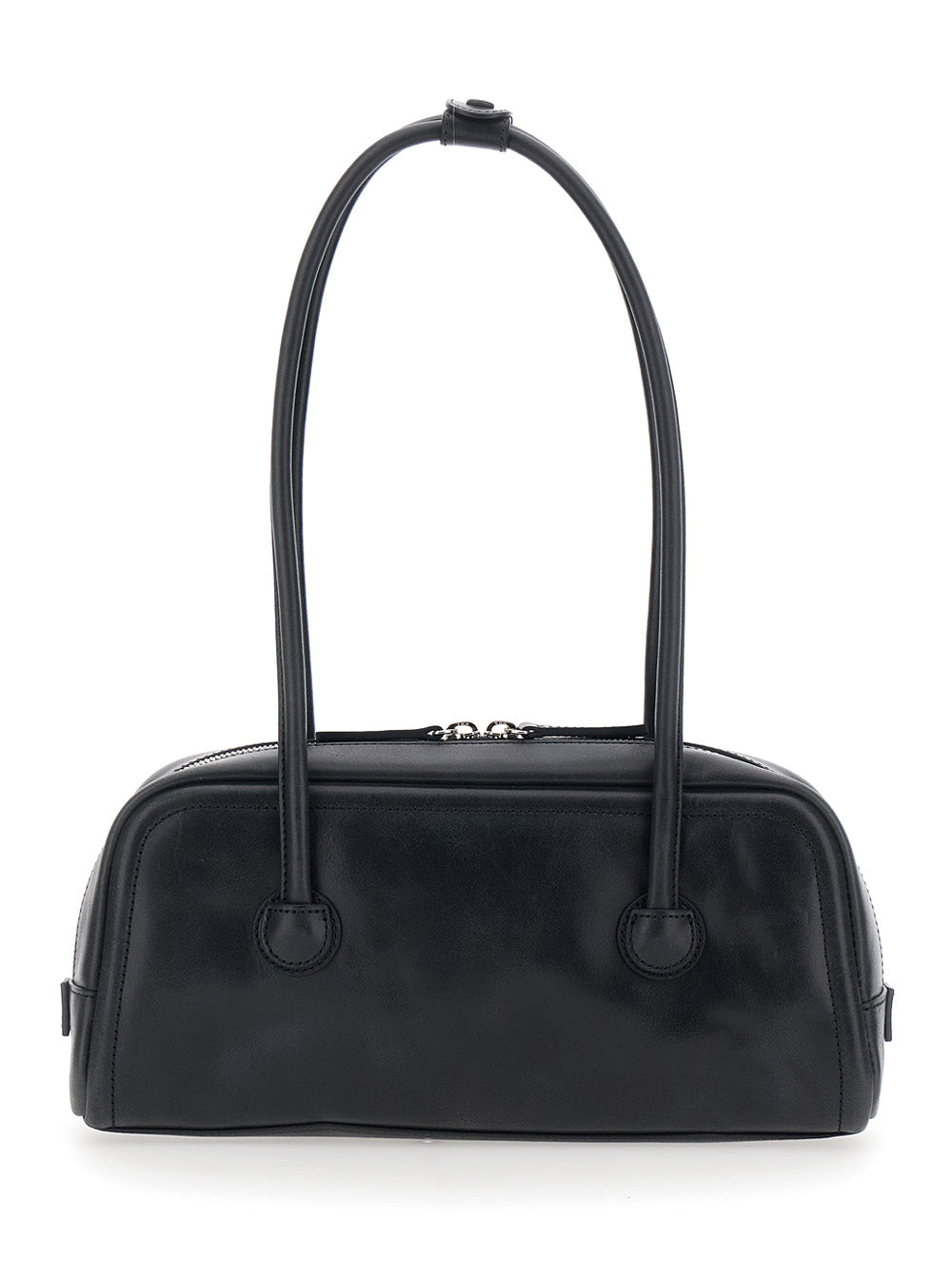 SOFT BOSTON EW Black Cow Leather Shoulder Bags