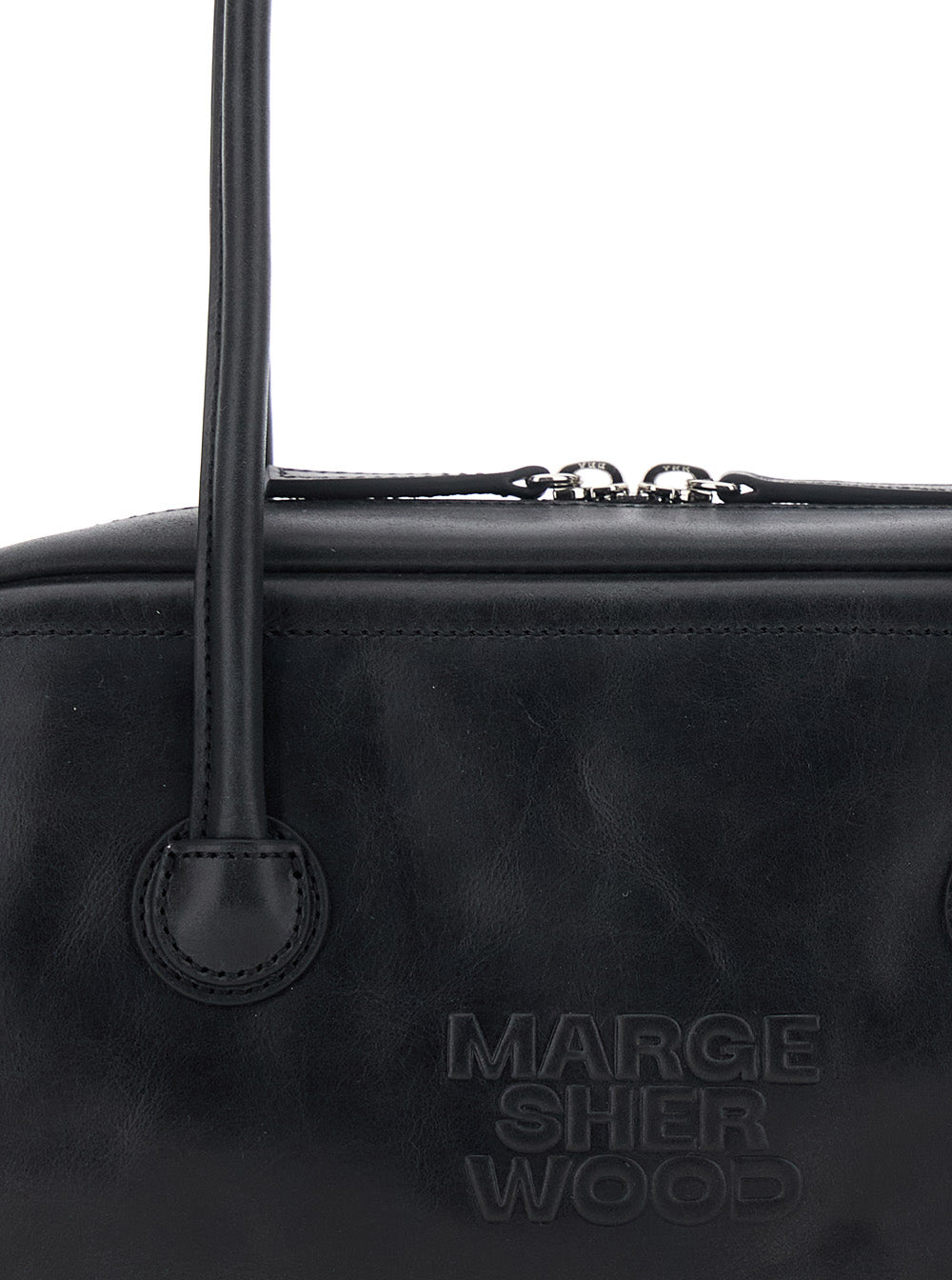 SOFT BOSTON EW Black Cow Leather Shoulder Bags