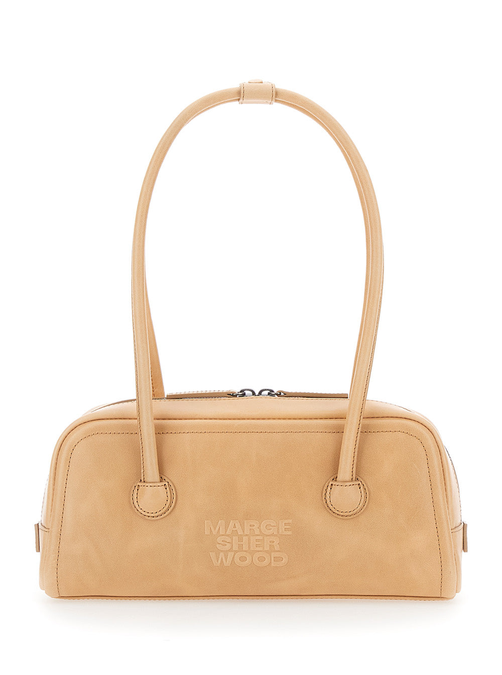 Shoulder Bag SOFT BOSTON EW Beige with Elegant Leather Details Cow