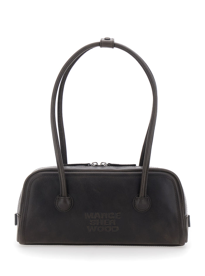 Shoulder Bag SOFT BOSTON EW with Brown Leather Details for Women Cow