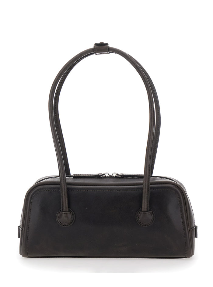 Shoulder Bag SOFT BOSTON EW with Brown Leather Details for Women Cow
