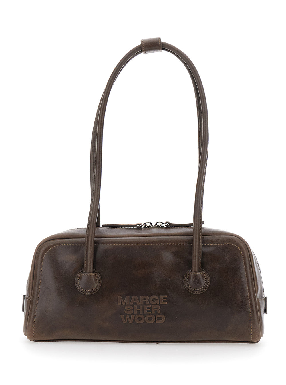 Shoulder Bag SOFT BOSTON EW in Brown Leather for Women Cow