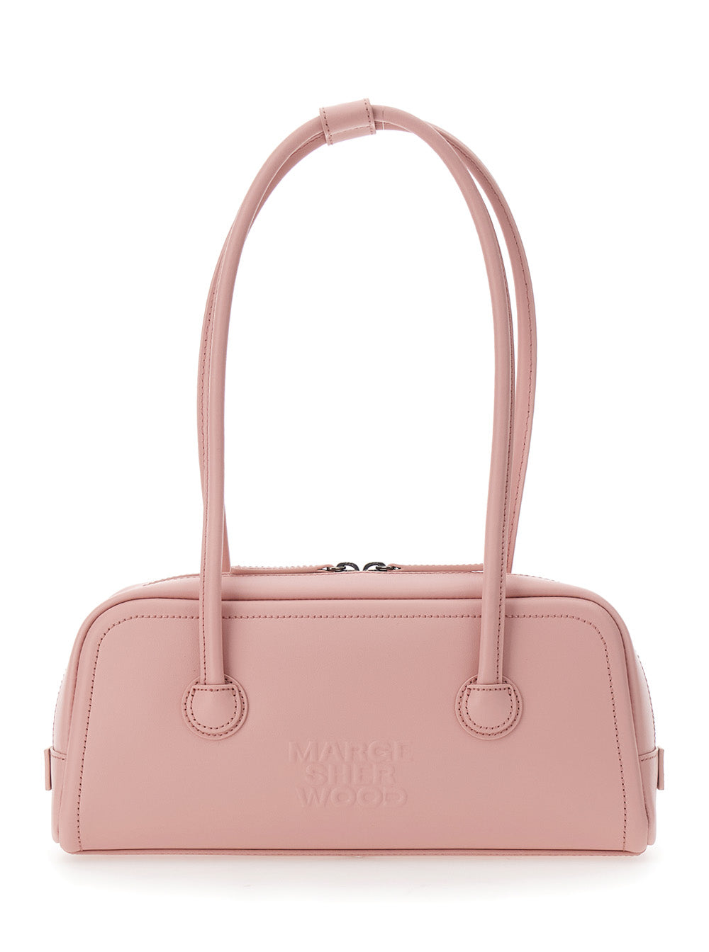 Shoulder Bag SOFT BAGUETTE with Design in Pink Leather for Women Cow