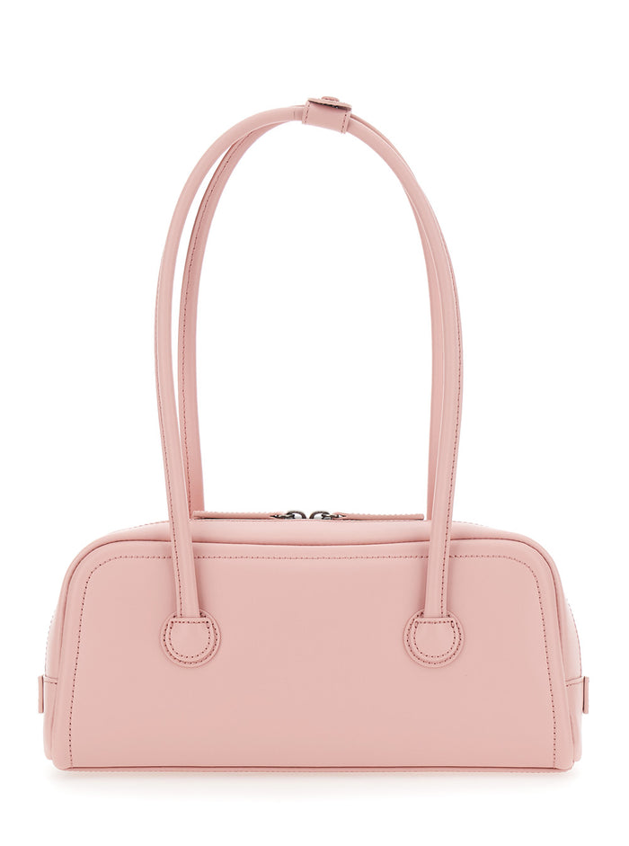Shoulder Bag SOFT BAGUETTE with Design in Pink Leather for Women Cow