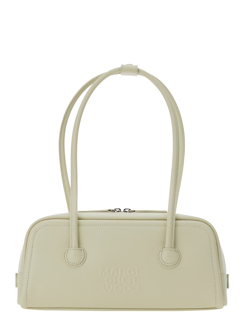 Shoulder Bag SOFT BAGUETTE in White Leather for Women Cow