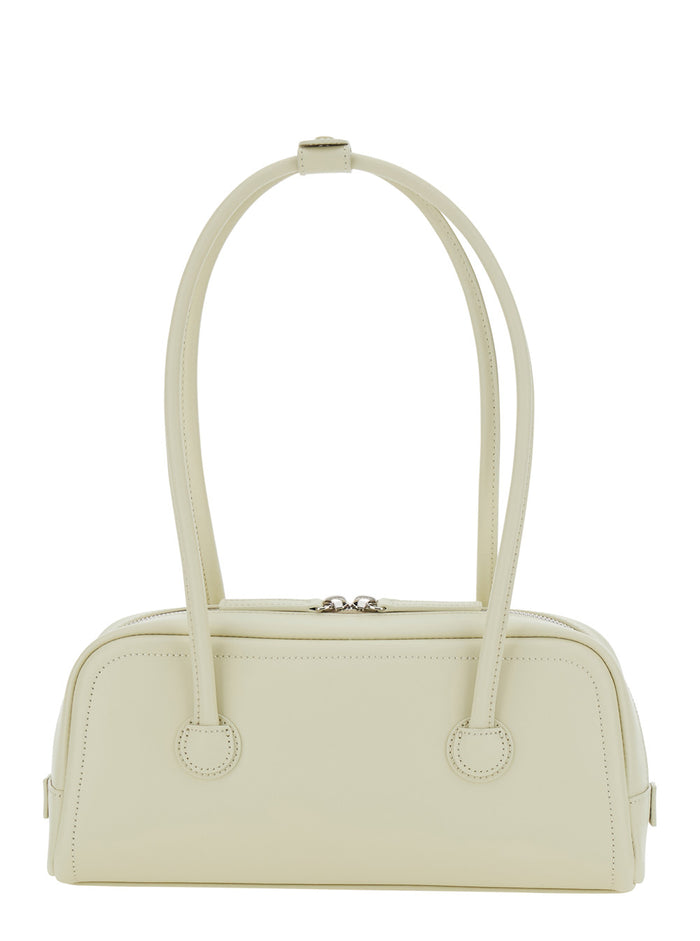 Shoulder Bag SOFT BAGUETTE in White Leather for Women Cow