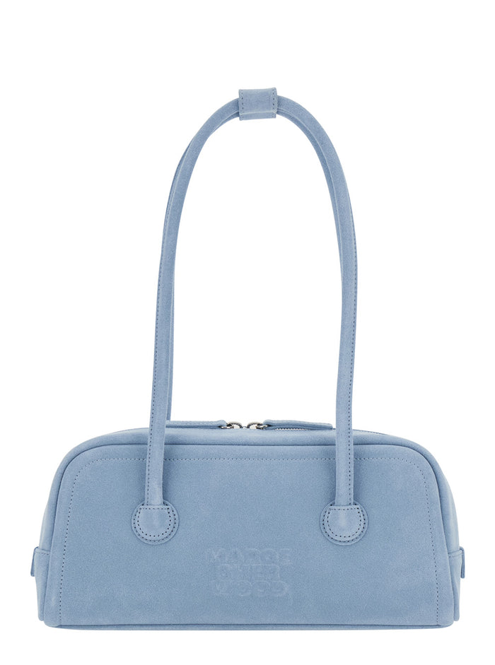 Shoulder Bag SOFT BAGUETTE in Blue Leather for Women Light Cow