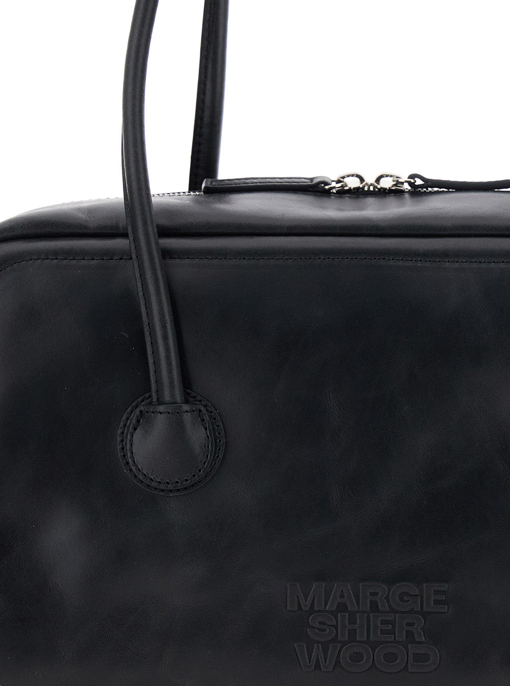 Shoulder Bag SOFT BOSTON with simple design in black leather for women Cow