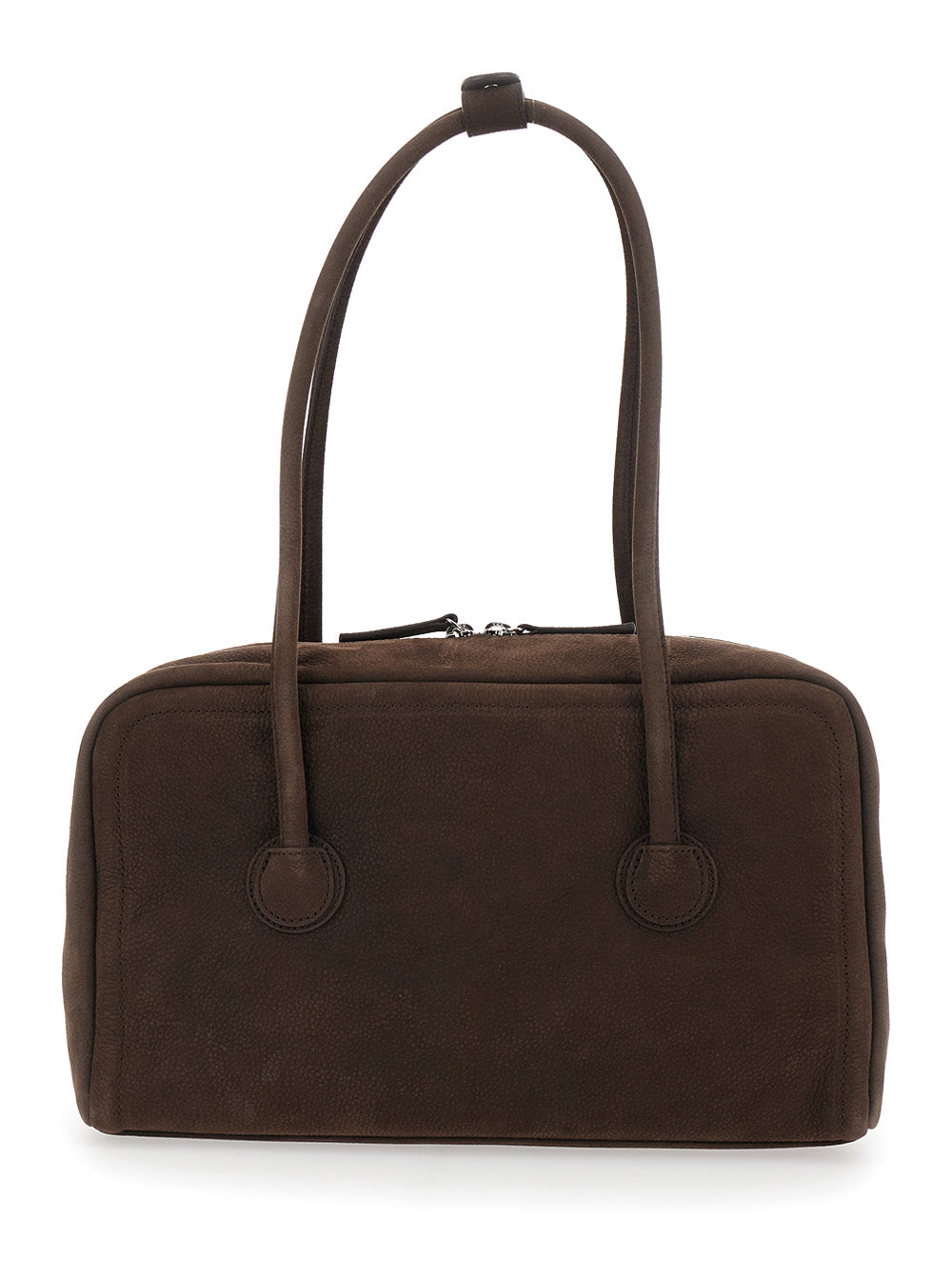 Shoulder Bag Soft Boston With Brown Leather Details For Women Cow