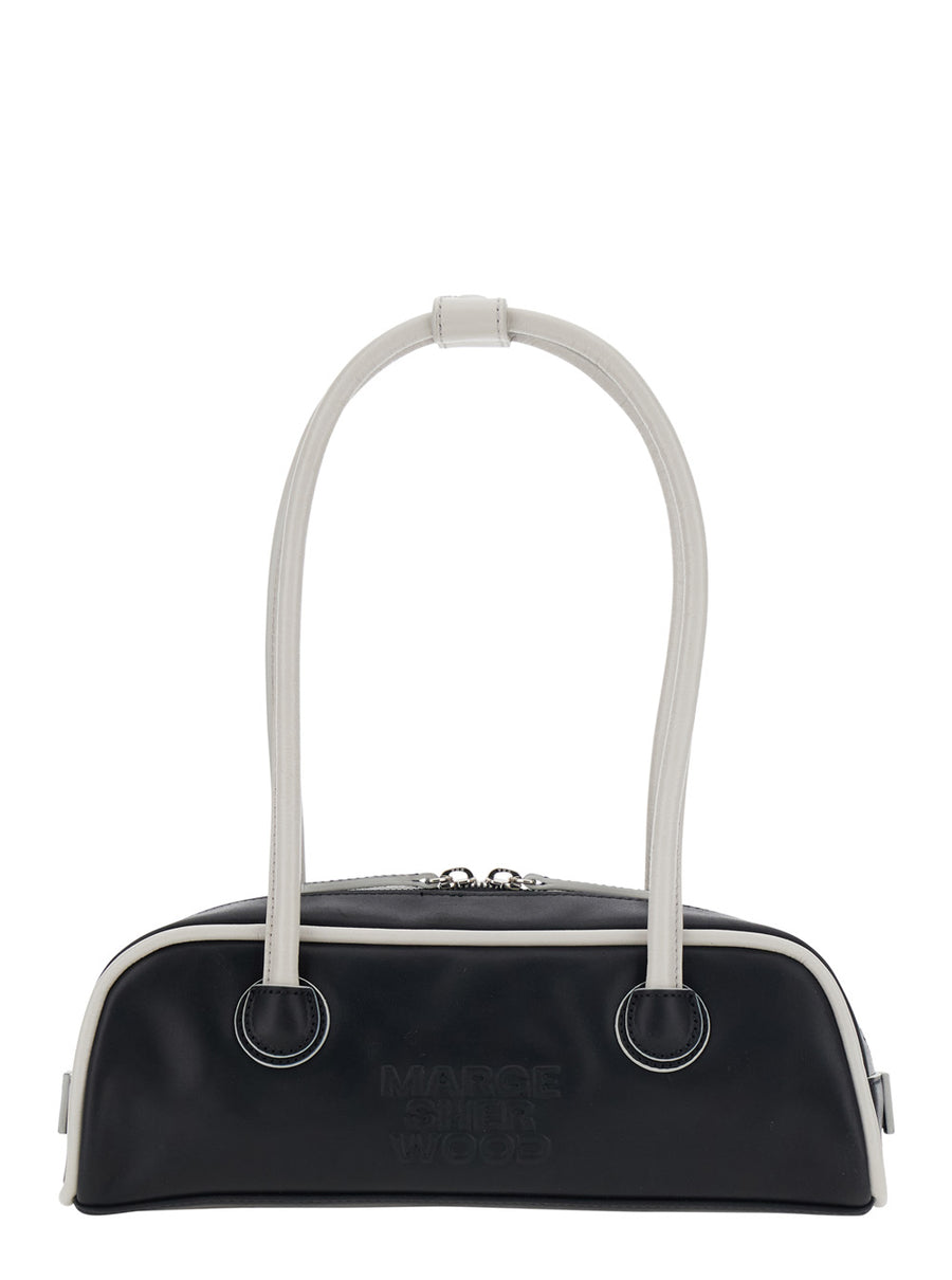 Shoulder Bag Soft Baguette Mini Black Leather Cow