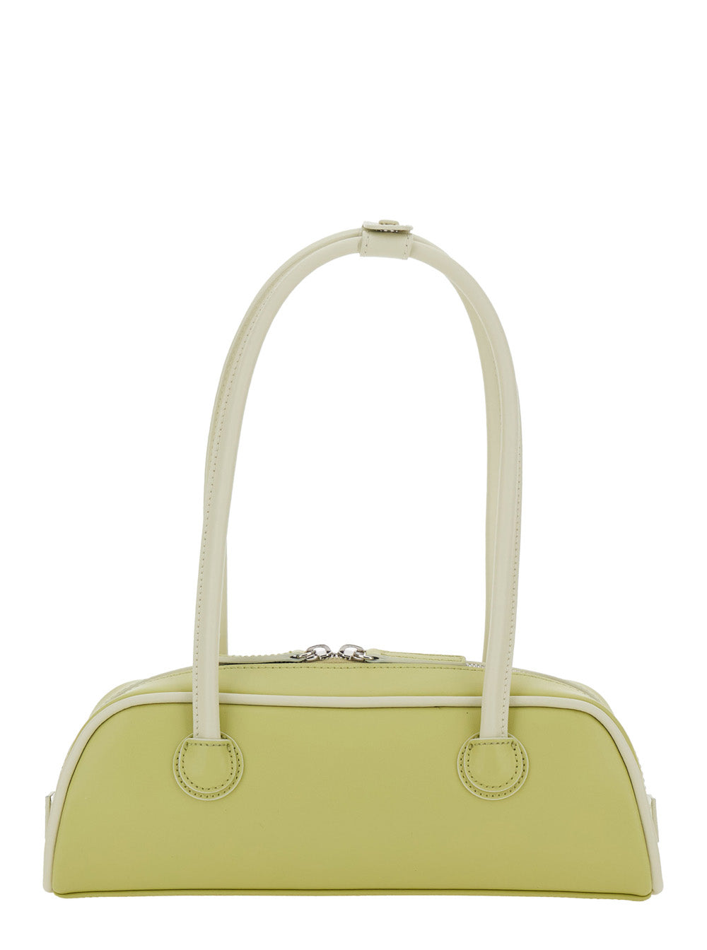 Shoulder Bag SOFT BAGUETTE MINI (PIPING) in Green Leather for Women Cow