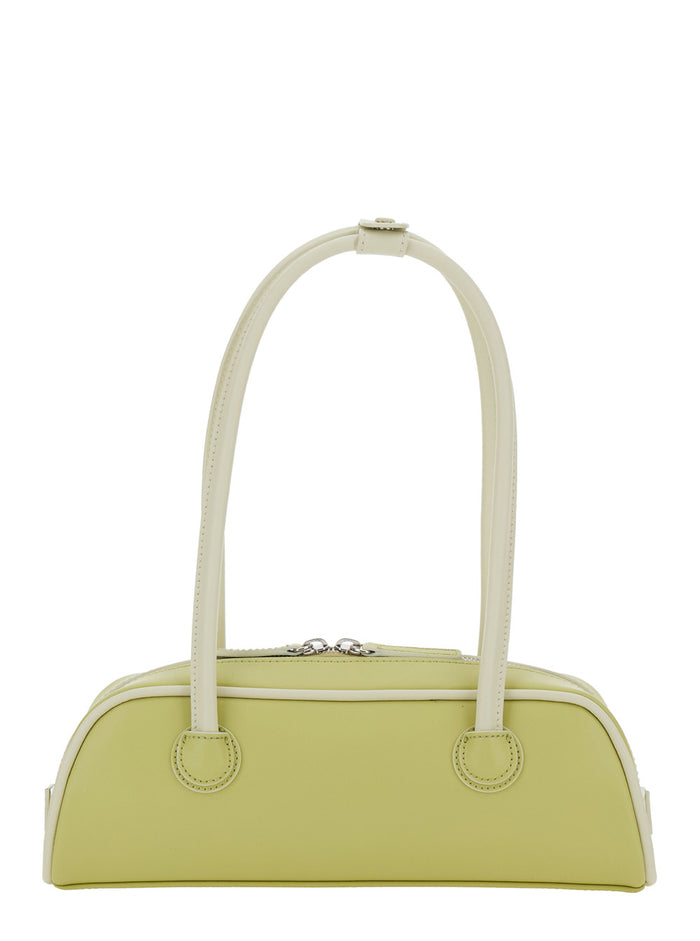 Shoulder Bag SOFT BAGUETTE MINI (PIPING) in Green Leather for Women Cow
