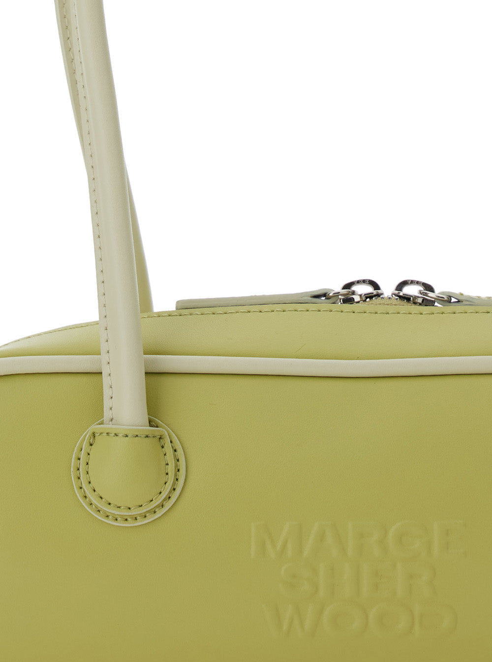 Shoulder Bag SOFT BAGUETTE MINI (PIPING) in Green Leather for Women Cow
