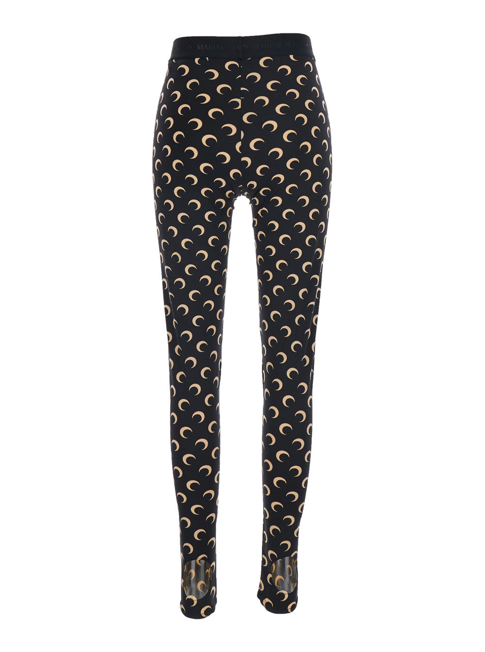 MOON PRINTED JERSEY LEGGING Black Technical Print Pants Women Polyamide Elastane Trousers
