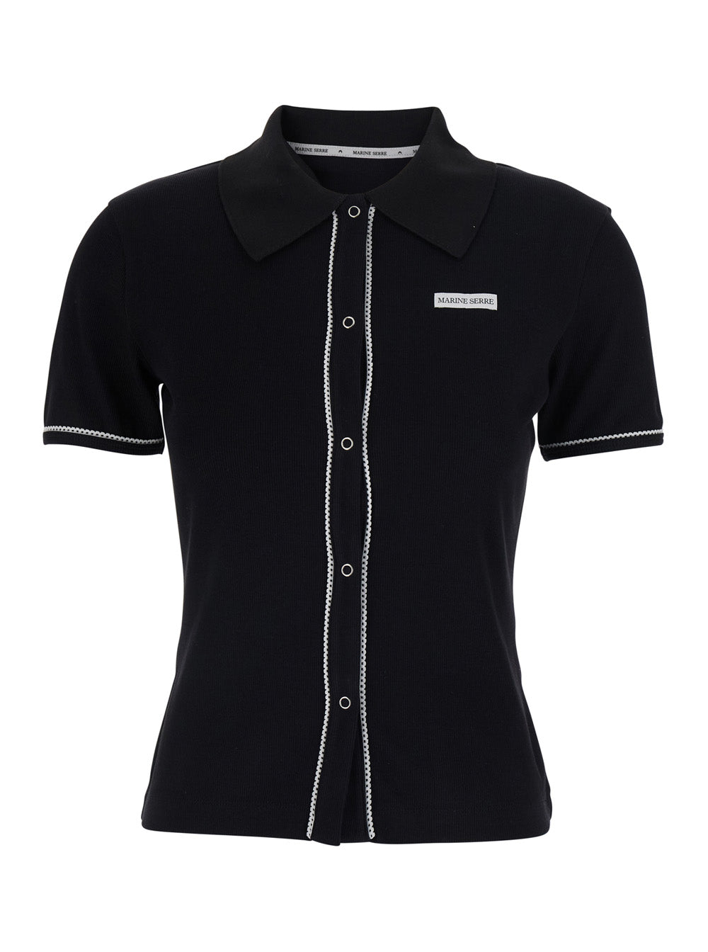 CUTE 70S SS POLO T-SHIRT Black with Collar and Short Sleeves in Cotton for Men Elastane Tshirts Shirts