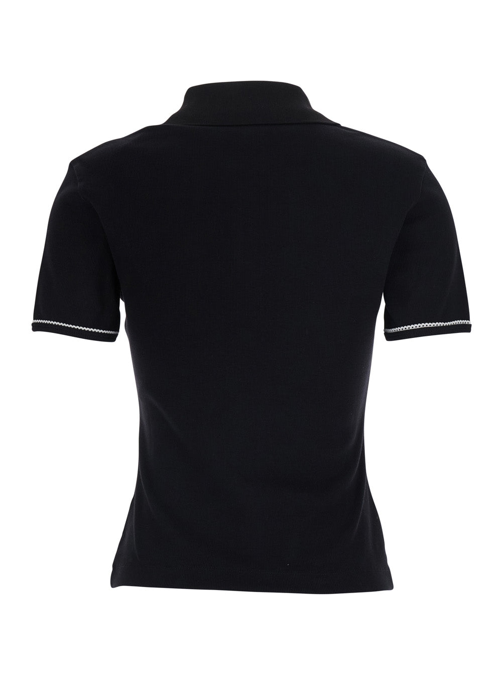 CUTE 70S SS POLO T-SHIRT Black with Collar and Short Sleeves in Cotton for Men Elastane Tshirts Shirts