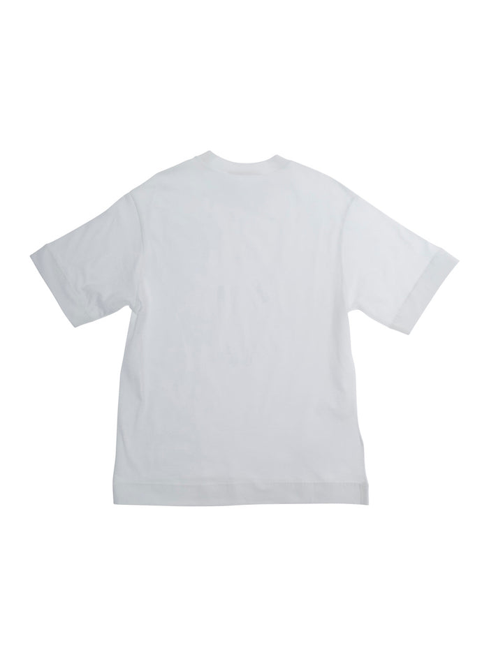 White Marni T-Shirt with Logo Lettering on the Front in Cotton for Kids Tshirts And Polo Shirts