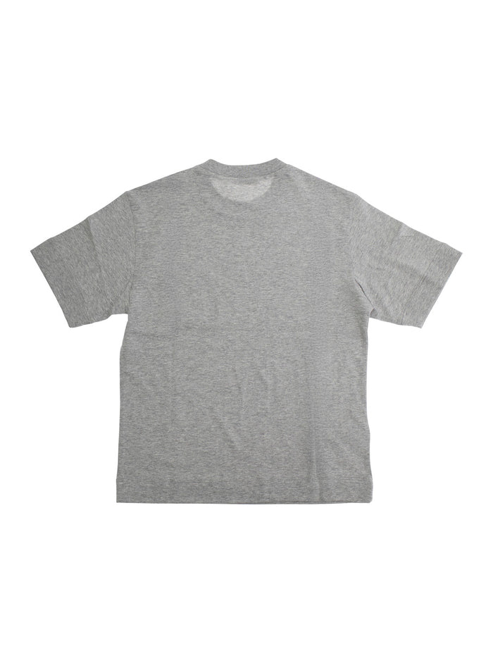 Gray T-Shirt with Logo Lettering on the Front in Cotton for Kids Grey Tshirts And Polo Shirts
