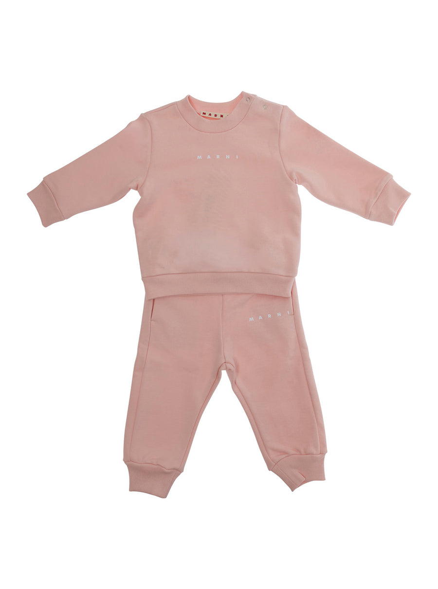 Tracksuit Set Pink Cotton Sets