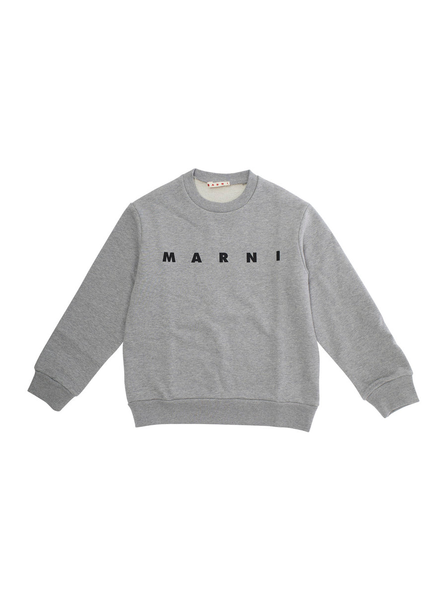 Kids Crewneck Sweatshirt Grey Cotton Hoods & Sweatshirts