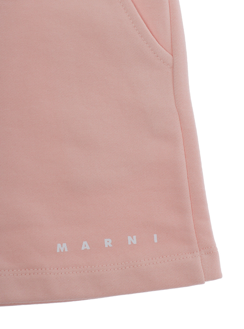 Baby Pink MARNI KIDS Logo Lettering Shorts Cotton And Bermuda