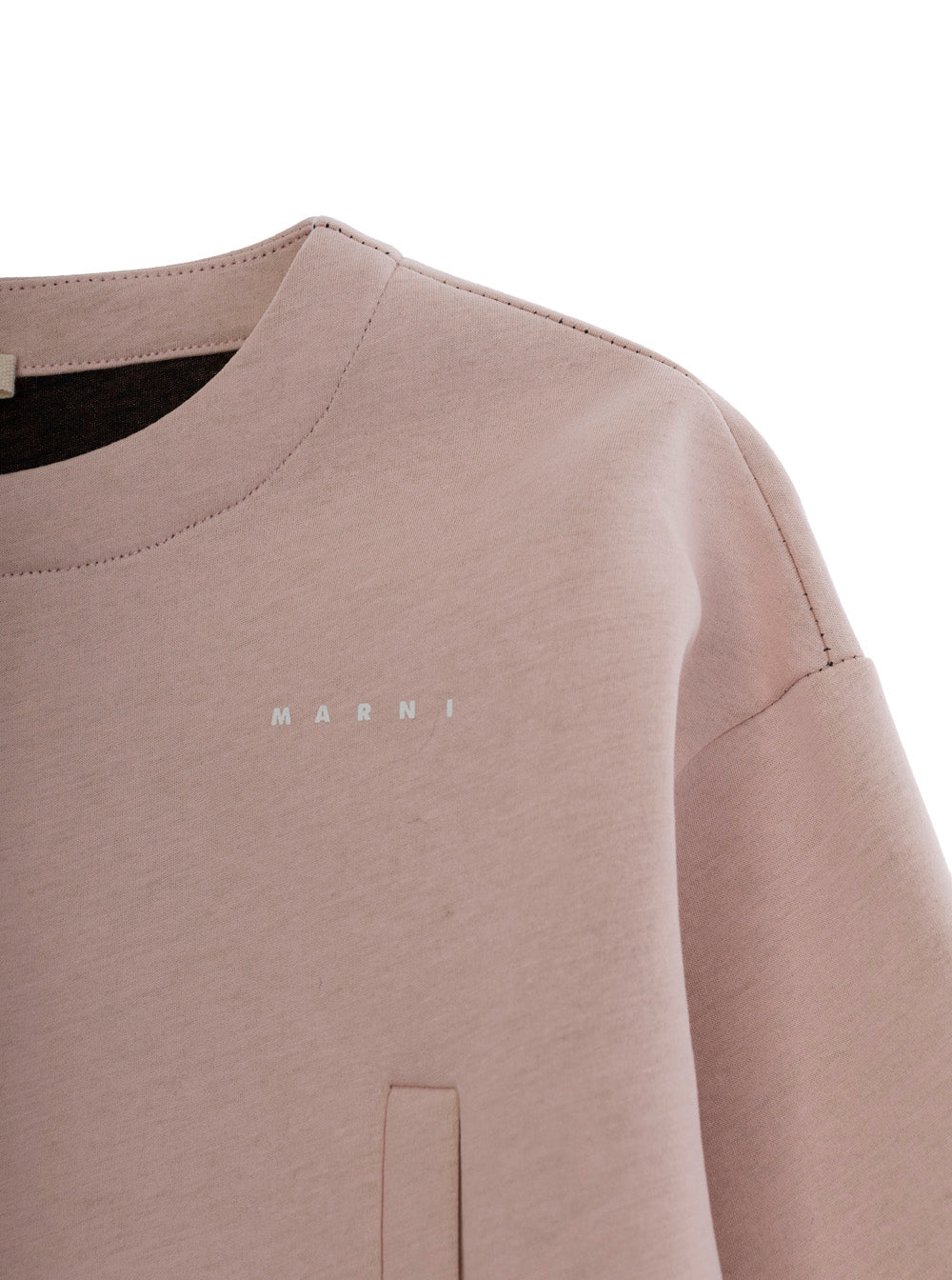 Round Neck Jacket with Lettering Logo on Front in Cotton Blend for Girls Pink Polyurethane Blazers