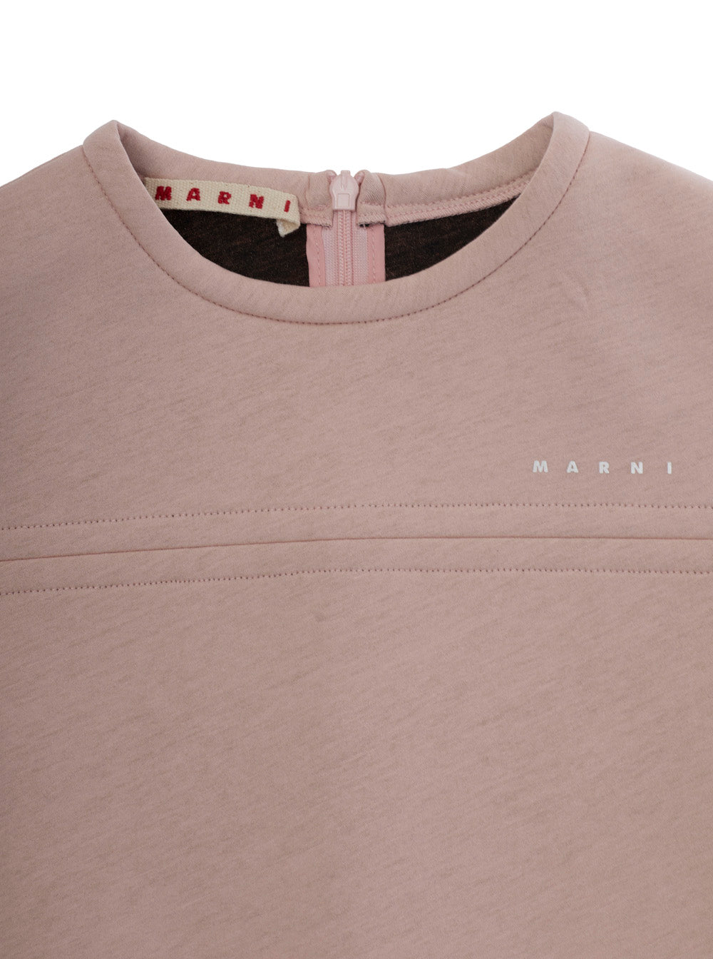 Top Rosa with Round Neckline and Lettering Logo on the Front in Cotton Blend for Women Pink Polyurethane Tops