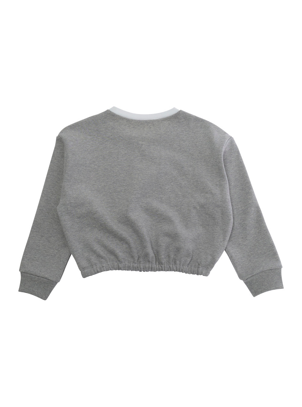 OVER SWEATSHIRT Gray - Long Sleeve with Round Neck Cotton Child Grey Sweatshirts