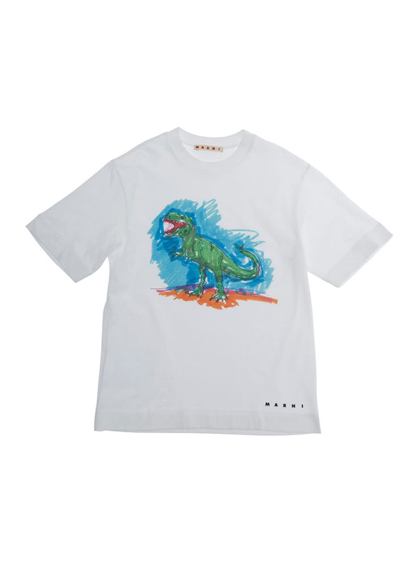 Kids T-Shirt Front Print White Cotton T-shirts